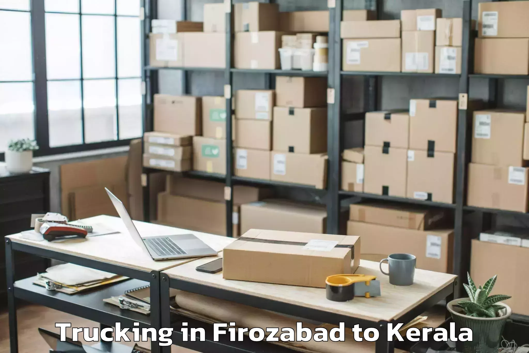 Reliable Firozabad to Mall Of Travancore Trucking